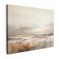 LEINWANDBILD Kunst - Industriell - Grau - Braun - Abstrakt Wandbilder 80x60 cm - Sandfarben, Textil (80/60cm) - MuchoWow