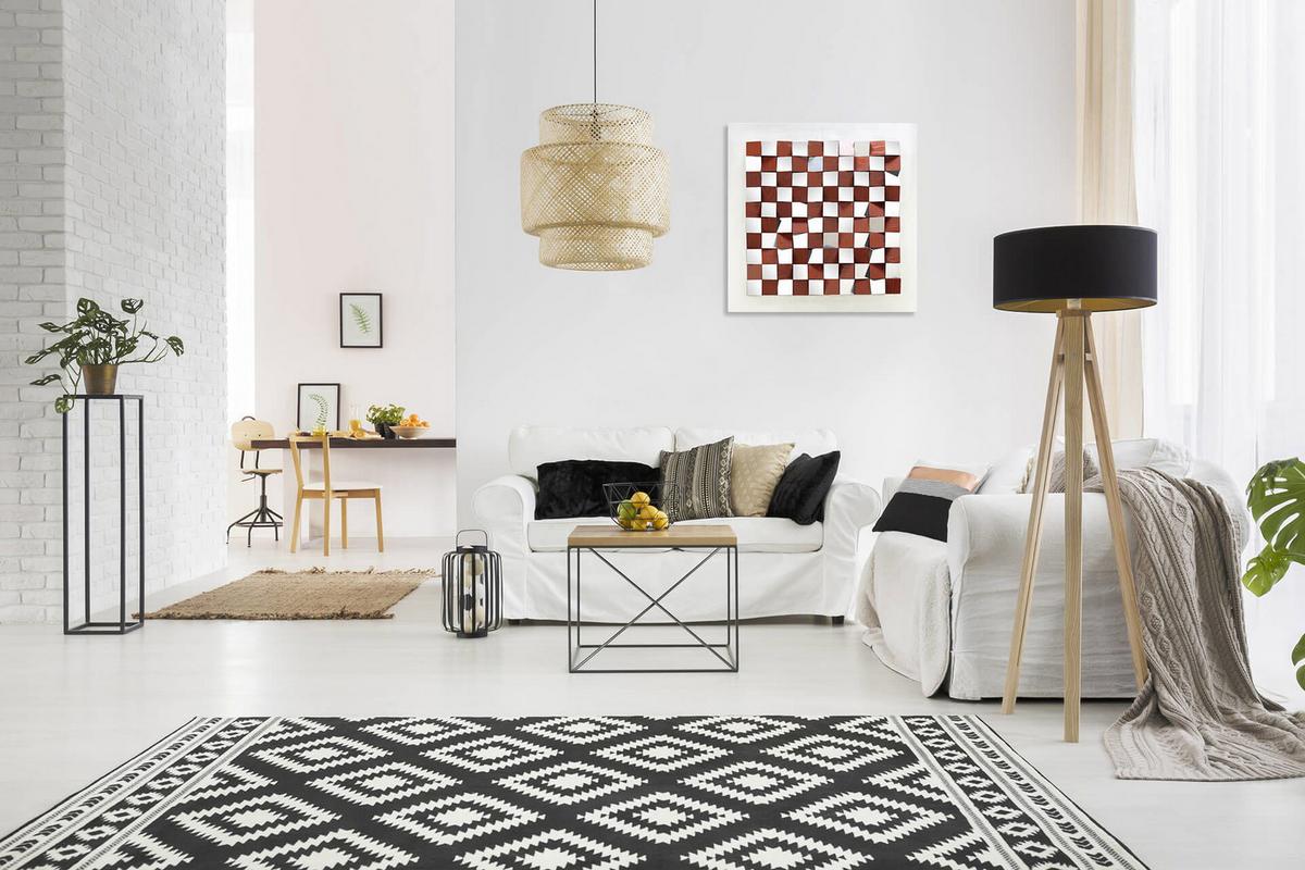 WANDBILD Braun 85/85 cm - Braun, Holz/Kunststoff (5.9/85cm) - KUNSTLOFT