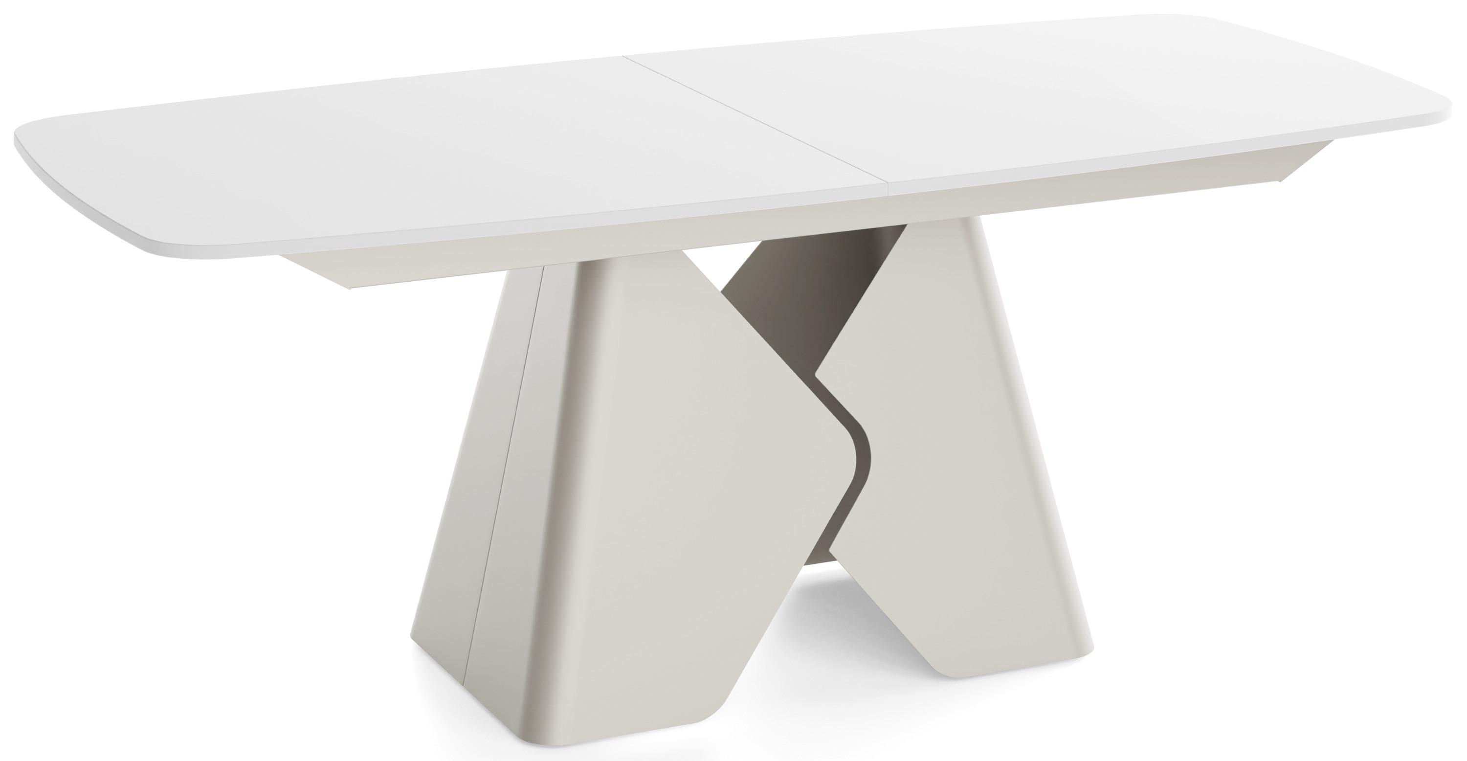 ESSTISCH Vanta rechteckig ausziehbar verlängerbar mit Metallgestell in Kaschmir Grau, Weiß 180-270/90/76 cm - Schwarz/Weiß, Holzwerkstoff/Metall (90/270/76cm) - WFL GROUP