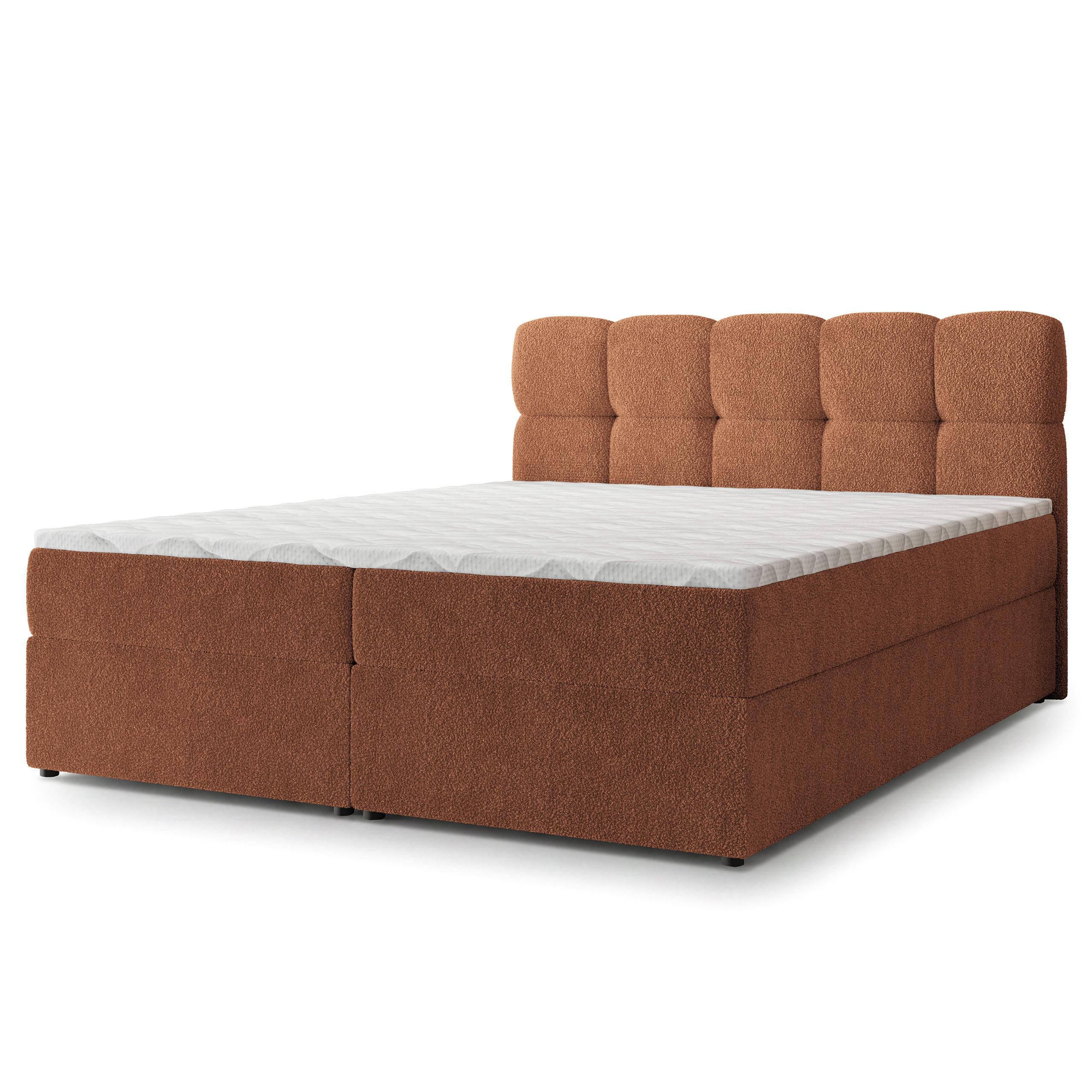 BOXBETT MERU 160x200 cm mit Matratze und Topper - Kupferfarben - Kupferfarben, Holz (160/200cm) - MASSENO