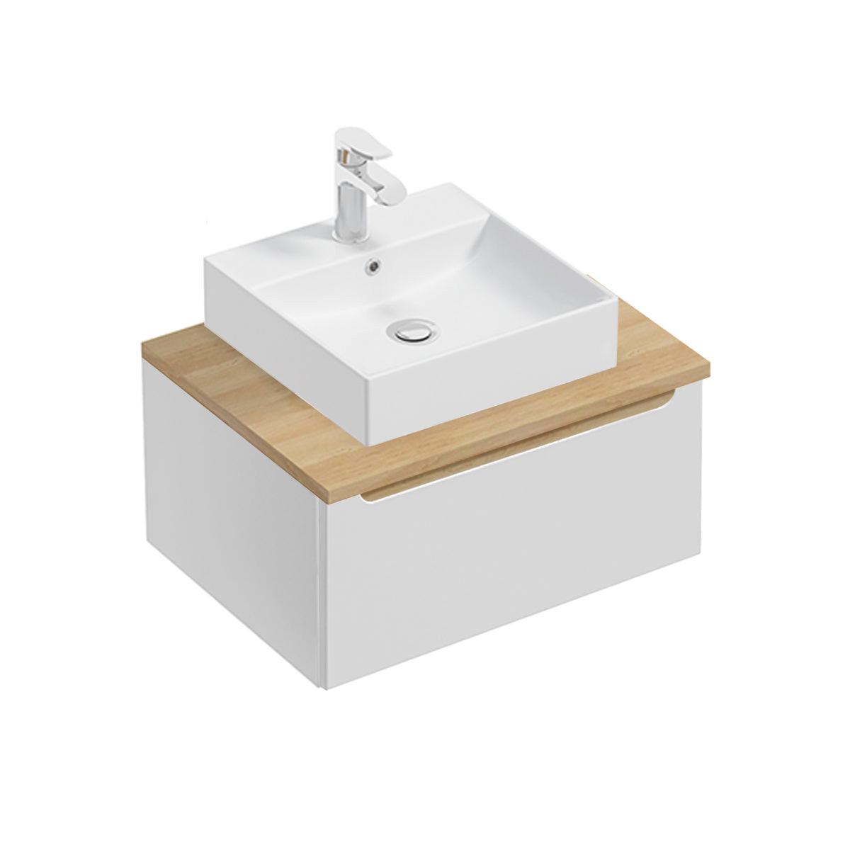 WASCHTISCH 60cm Livia Weiß - Weiß, Holzwerkstoff (60/32.5/46cm) - Petits-meubles