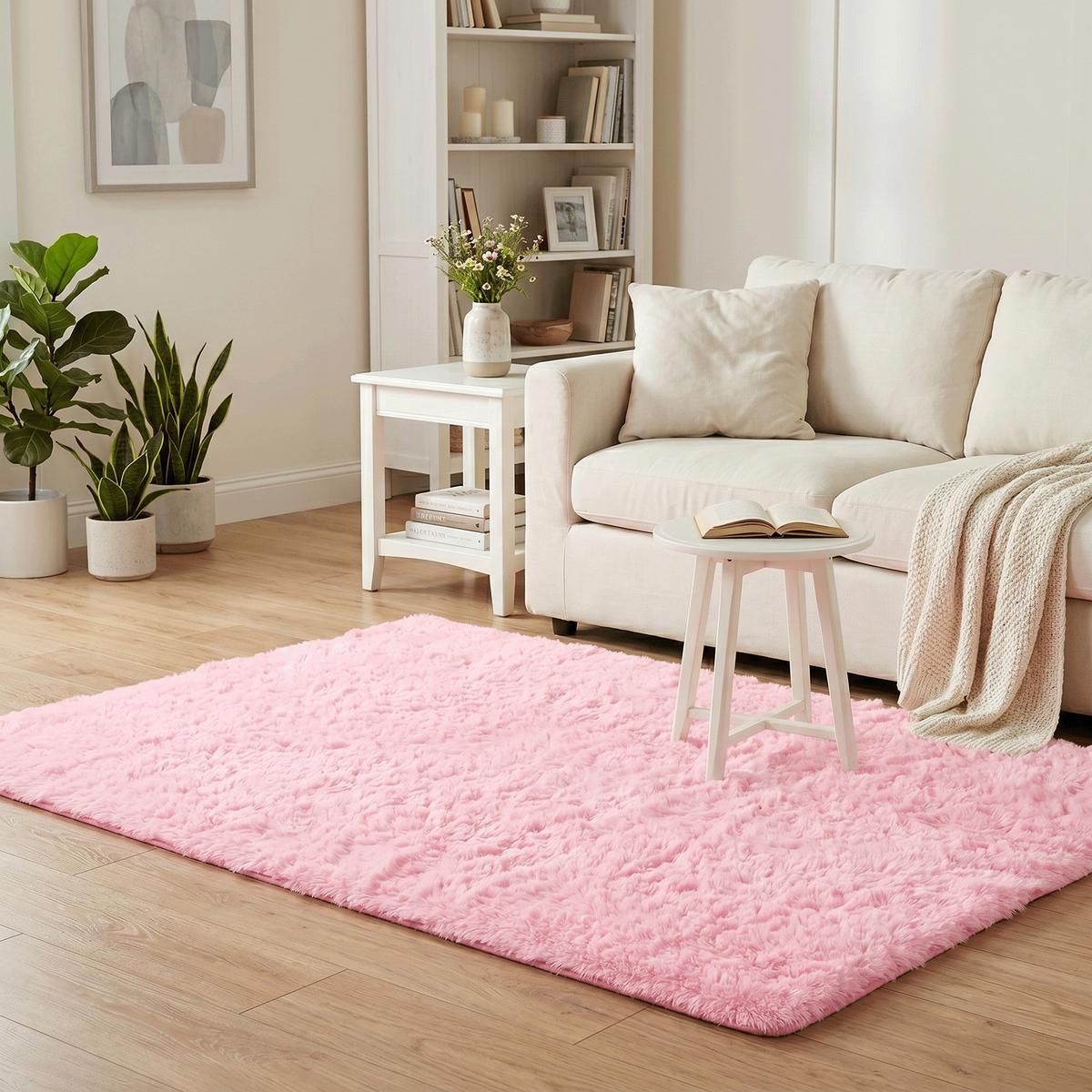HOCHFLOR SHAGGY TEPPICH FLUFFY - Rosa, Textil (160/230cm) - Pergamon
