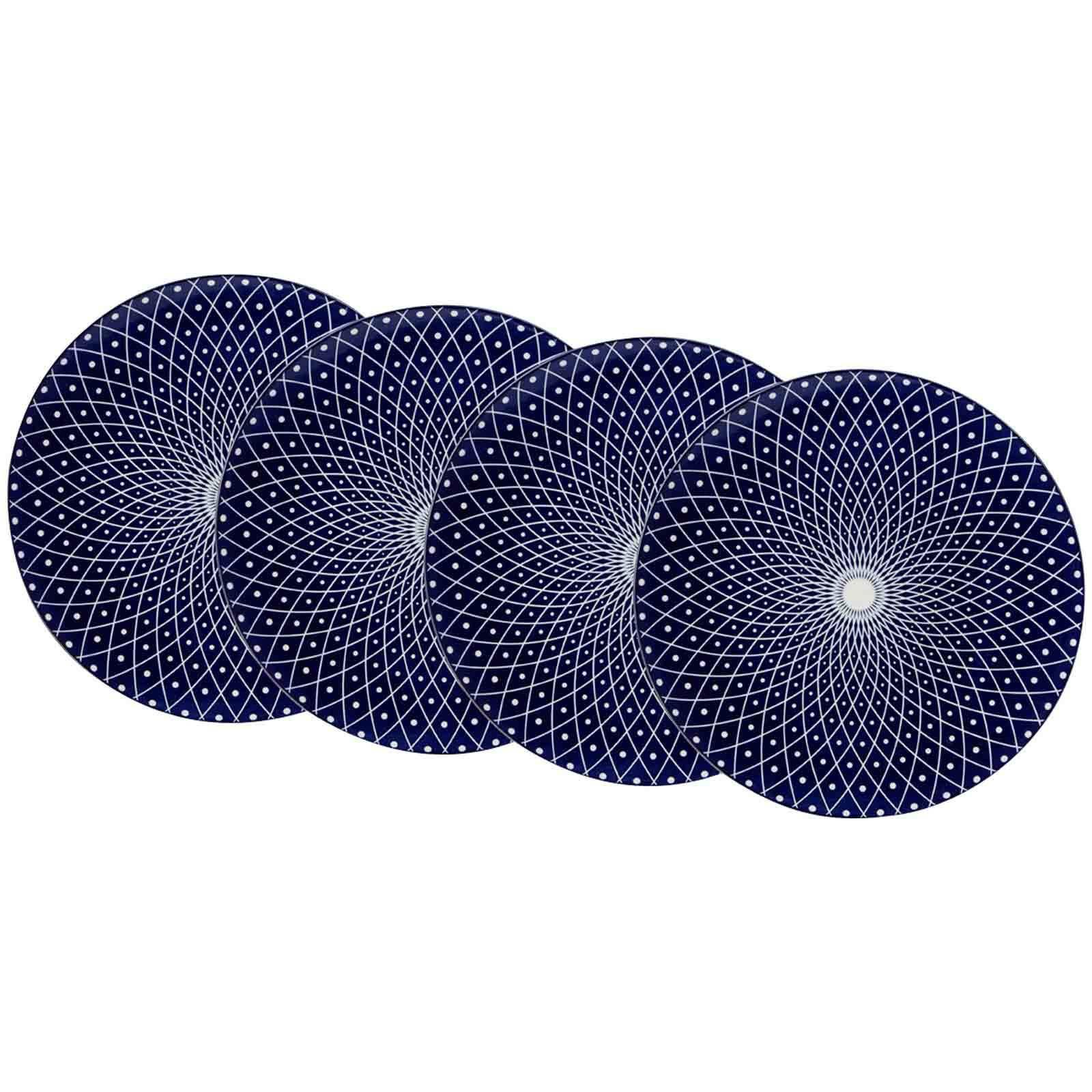 SPEISETELLER Royal Reiko weiß-blau ø 26,5 cm 4er Set - Blau/Weiß, Keramik (26.5cm) - Ritzenhoff Breker