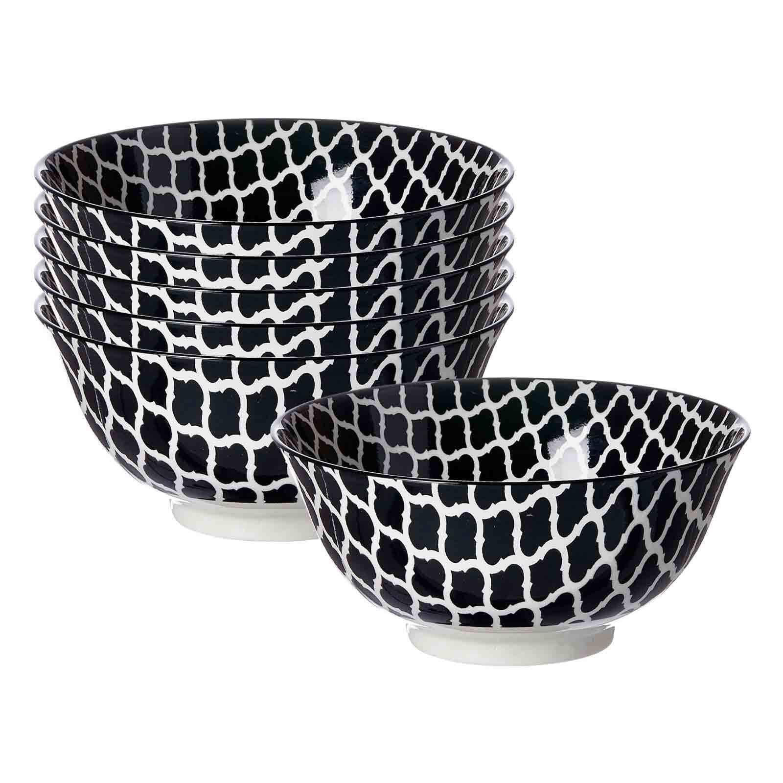 MÜSLISCHALEN Takeo Swing schwarz-weiß ø 15,5 cm 6er Set - Schwarz/Weiß, Keramik (15.5cm) - Ritzenhoff Breker