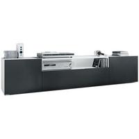LOWBOARD Mogan Fronten in Schwarz matt - Schwarz, Holzwerkstoff (181/39/35cm) - Vladon