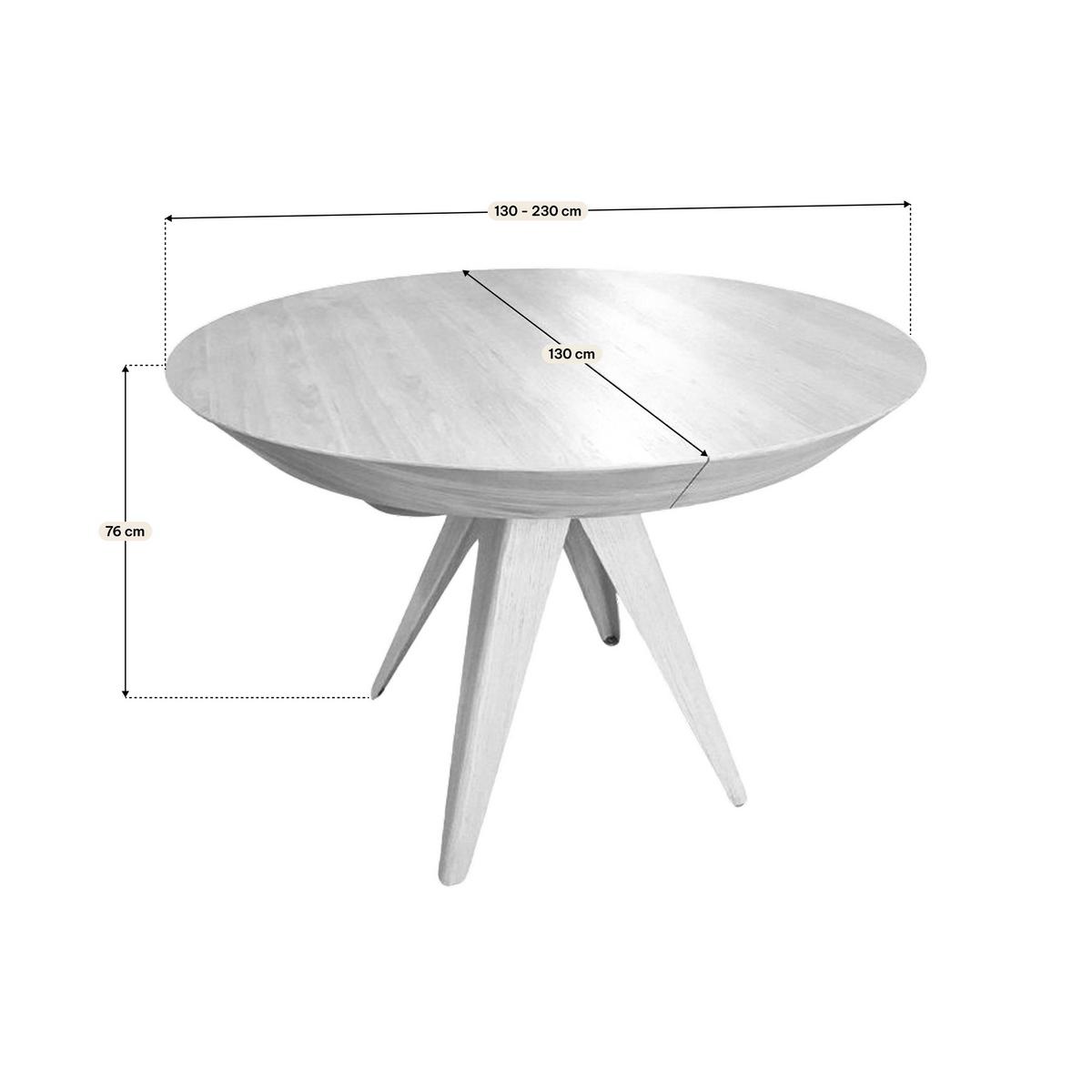 ESSTISCH INTARSIO Ausziehbar 130 - 230 / 130 x 76 cm - Eichefarben, Holz (130/130/76cm) - MASSENO