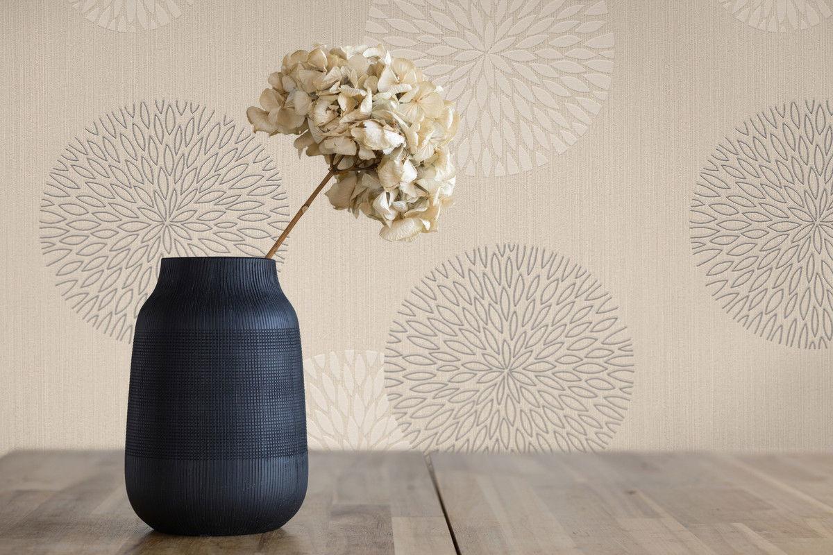 VLIESTAPETE Beige 53/1005 cm - Beige/Grau, Textil (53/1cm) - KUNSTLOFT