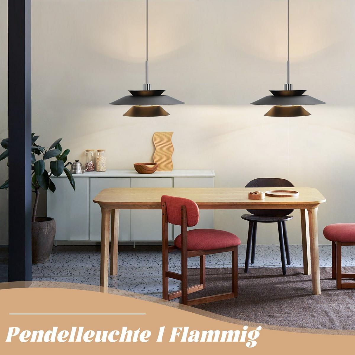 PENDELLEUCHTE Innovation 28/28/178 cm - Schwarz, Metall (28/28/178cm) - Nettlife