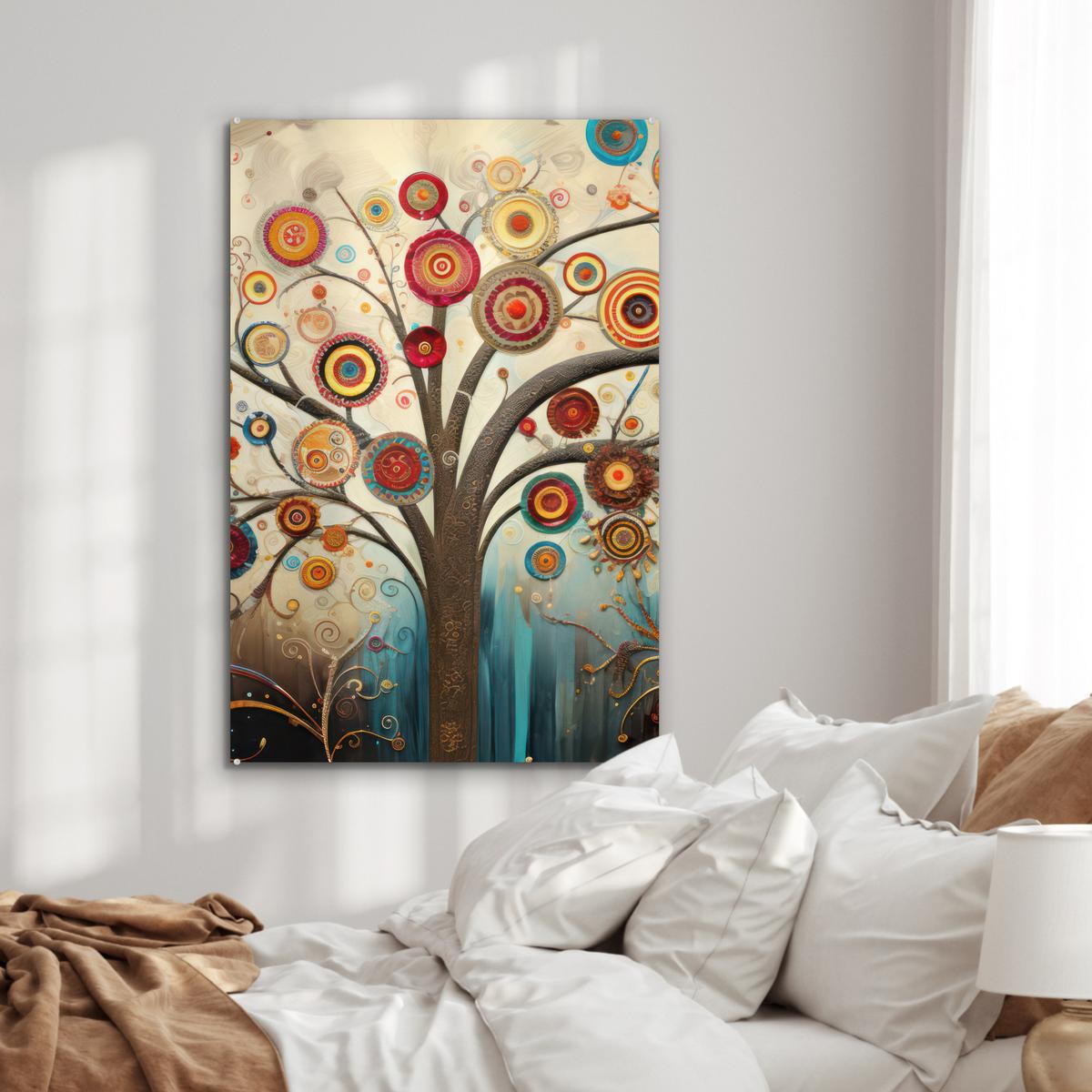 ACRYLGLASBILD Baum - Baum des Lebens - Farbe 80x120 cm - Braun, Glas (80/120cm) - MuchoWow