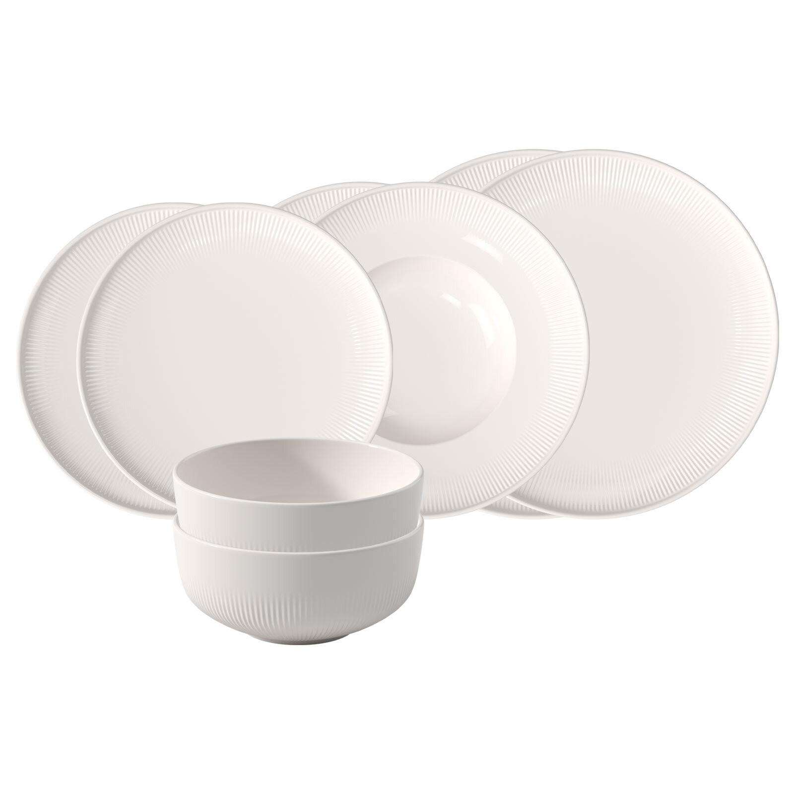 EINSTEIGER-SET Afina weiß 8-tlg. - Weiß, Keramik (2/2/2cm) - Villeroy & Boch