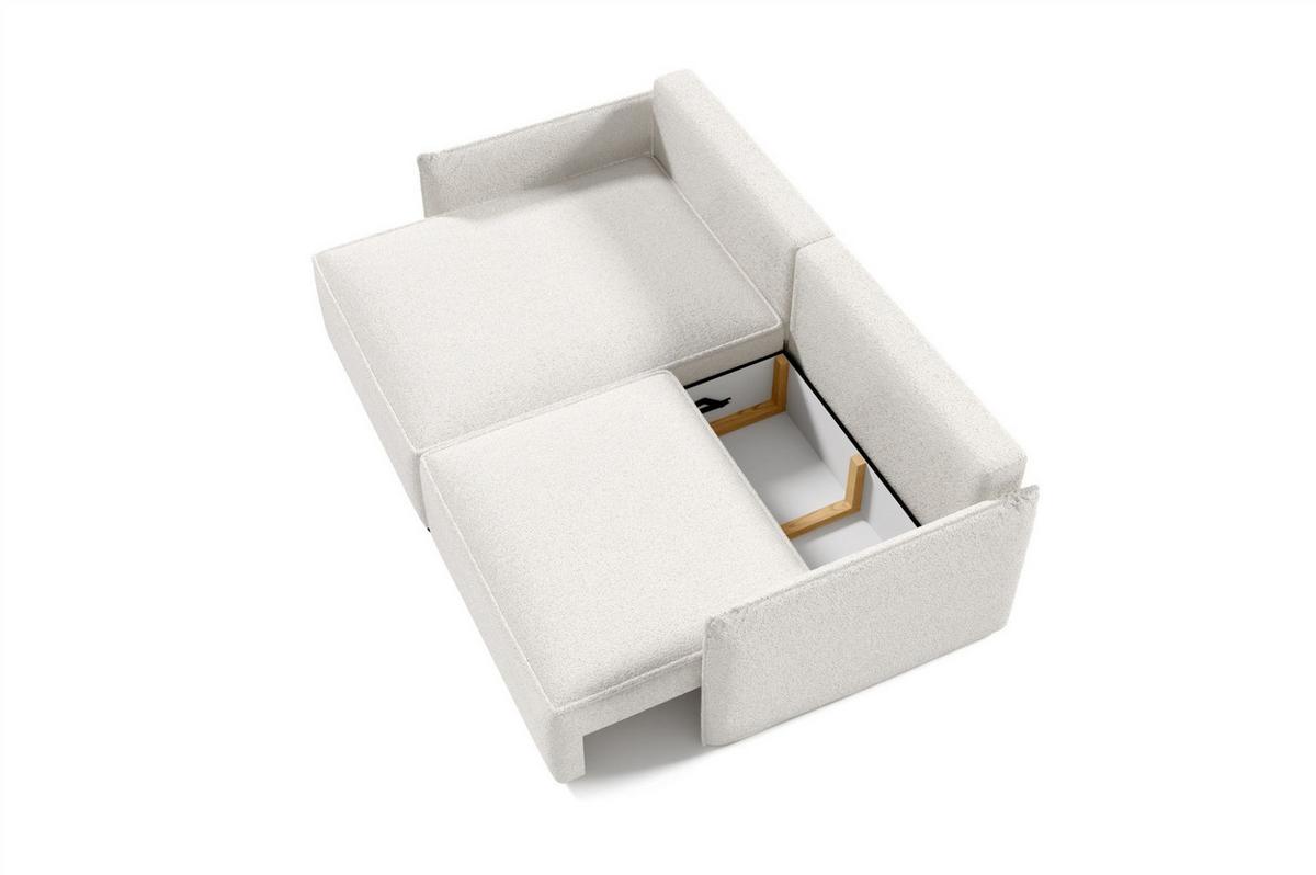 ECKSOFA Minea Mit Schlaffunktion - Beige, Holzwerkstoff/Textil (221/153cm) - Fun Möbel