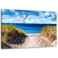 KUNSTDRUCK Blau 60/40 cm - Blau, Textil (60/40cm) - KUNSTLOFT