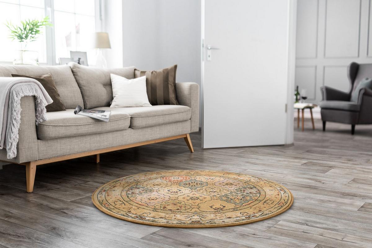 WEBTEPPICH Gabiro 208 240x240 cm - Beige, Textil (240/240cm) - THEKO
