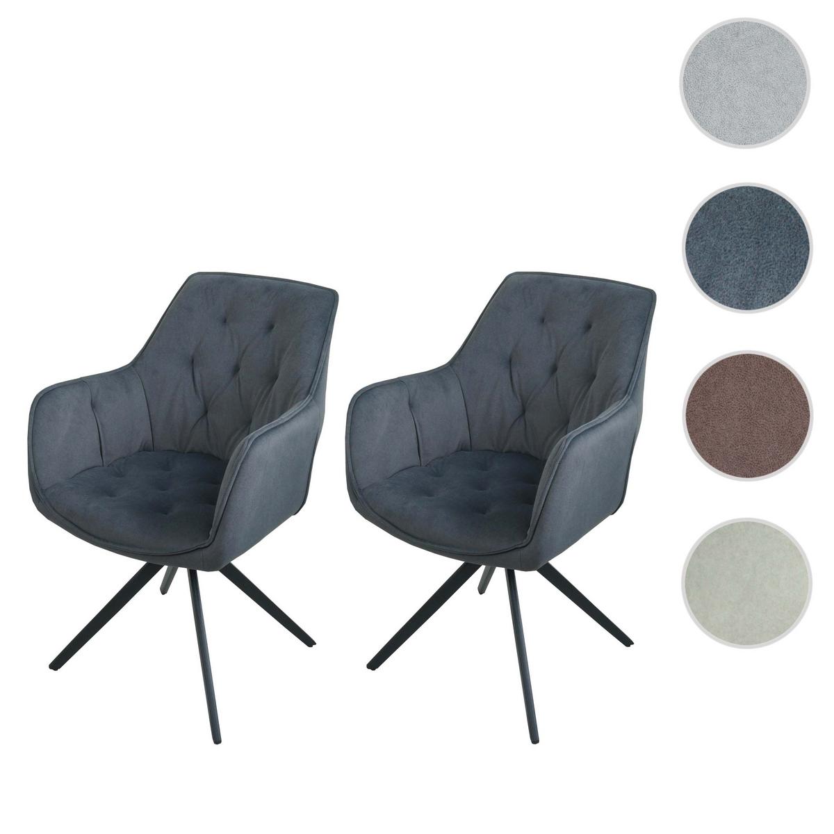 ESSZIMMERSTUHL Schwarz 2er-Set - Schwarz, Textil (55/87/60cm) - MCW