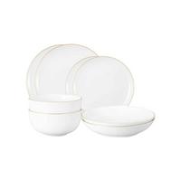 EINSTEIGER-SET Liberty Goldrand weiß-gold 8-tlg. - Goldfarben/Weiß, Keramik (2/2/2cm) - Seltmann Weiden