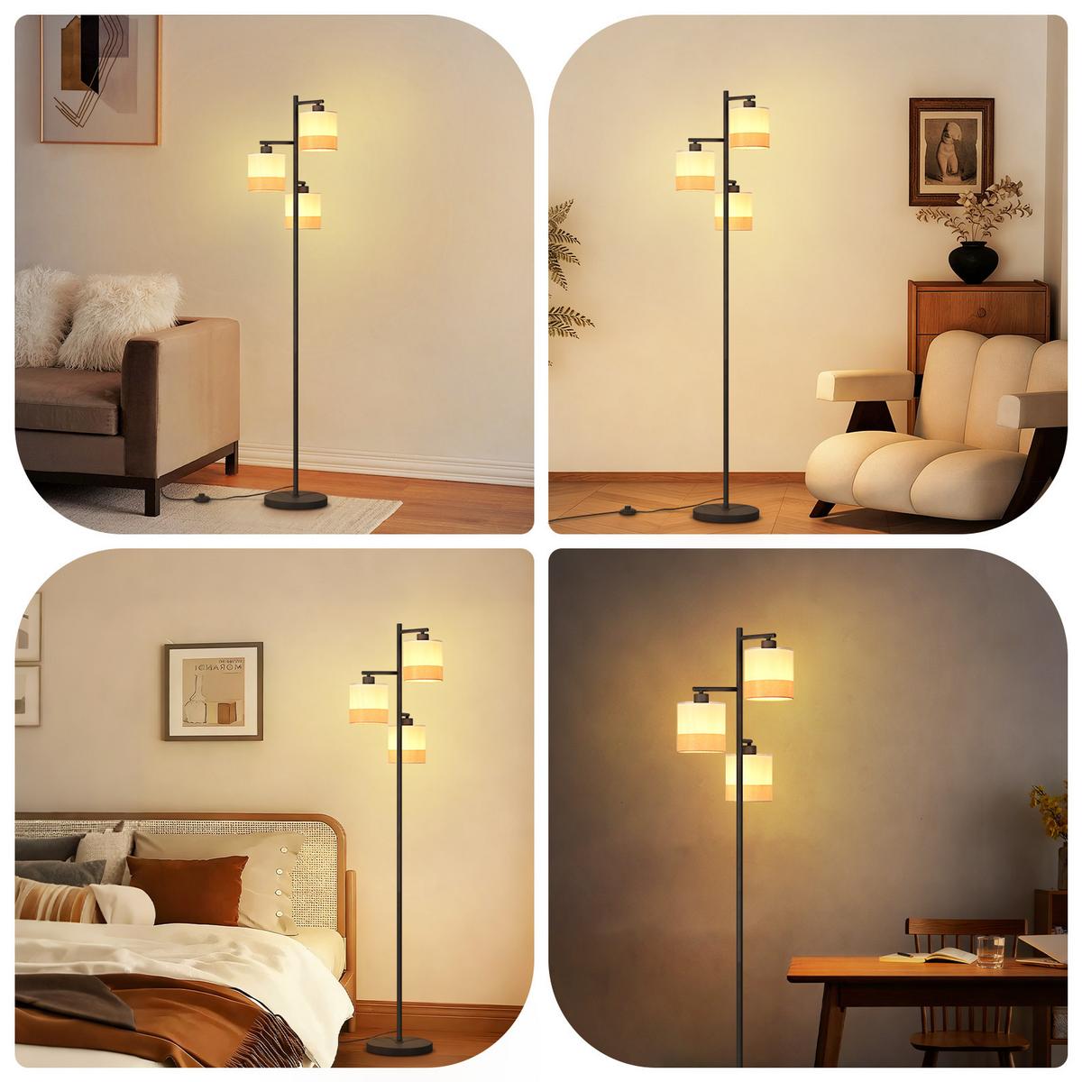 STEHLAMPE Stellume 25/14/158 cm - Weiß, Metall (25/14/158cm) - ZMH