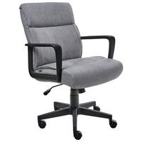 BÜROSTUHL Grau Byron - Schwarz/Grau, Textil (61/93/69cm) - Beliani