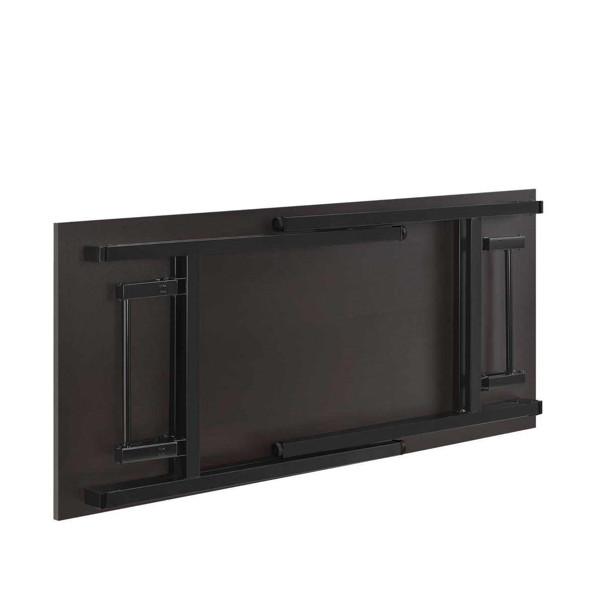 KLAPPTISCH - Dunkelbraun/Schwarz, Holzwerkstoff/Metall (60/120/76.4cm) - [neu.haus]