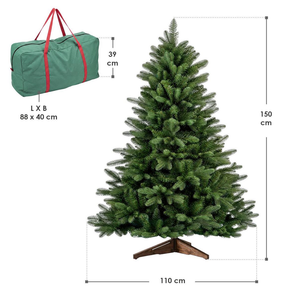 WEIHNACHTSBAUM Norvi grün 150cm - Grün, Kunststoff (150cm) - Juskys