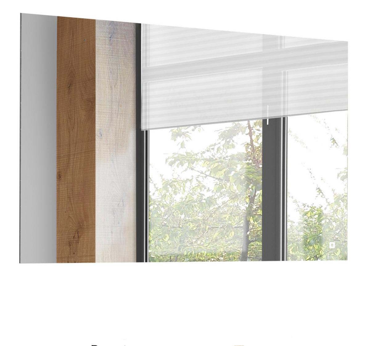 BADSPIEGEL mit LED Beleuchtung und Touchschalter, Wandspiegel 100 cm - Grau, Glas (100/65/3cm) - Furn.Design