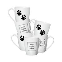 KAFFEEBECHER Mika Dog weiß 360 ml 6er Set - Weiß, Keramik (0.36L) - Ritzenhoff Breker