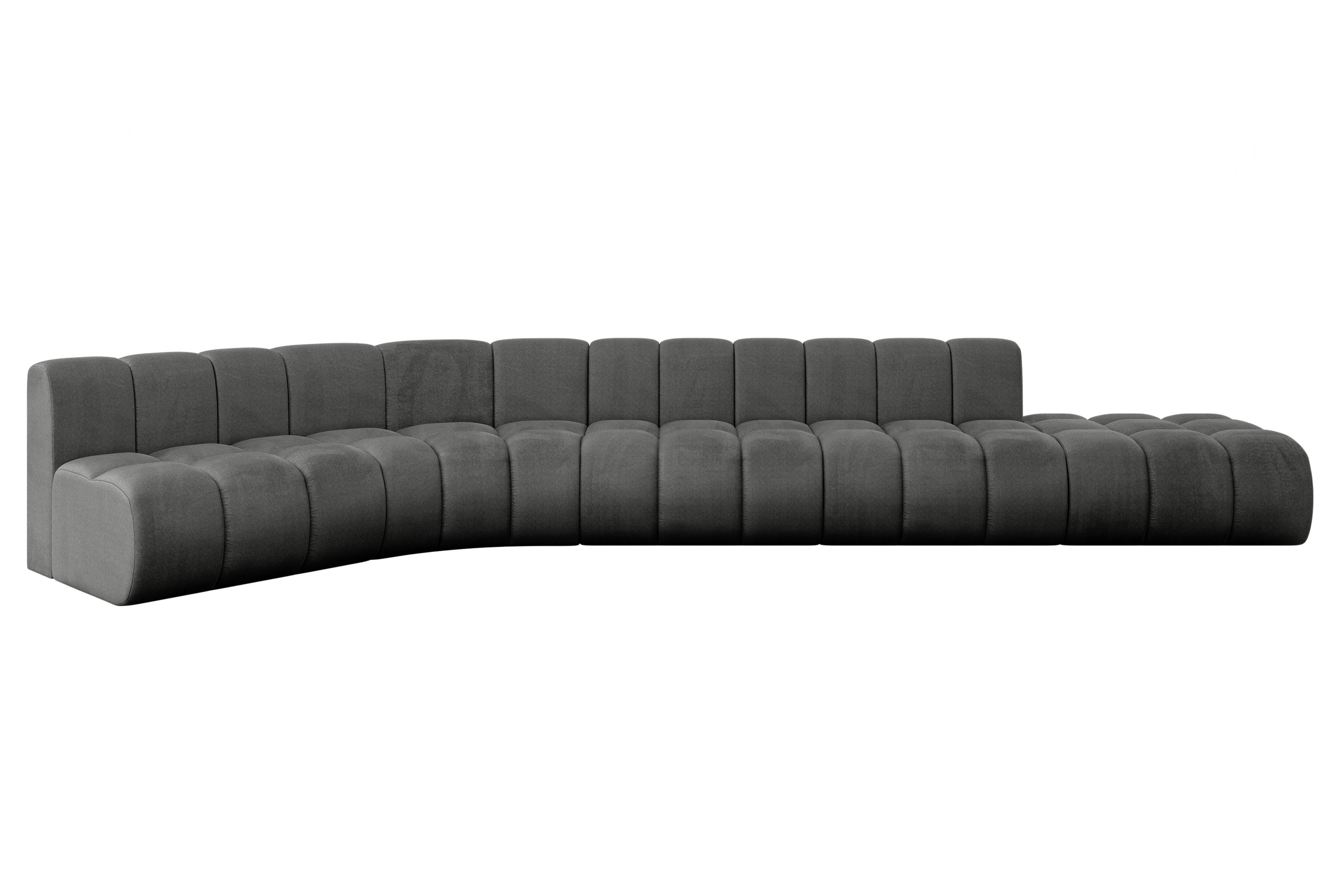 ECKSOFA modulares Sofa Brilo-L2 - 471x174x70 cm Dunkelgrau - Dunkelgrau, Holzwerkstoff/Textil (471/174cm) - ALTDECOR