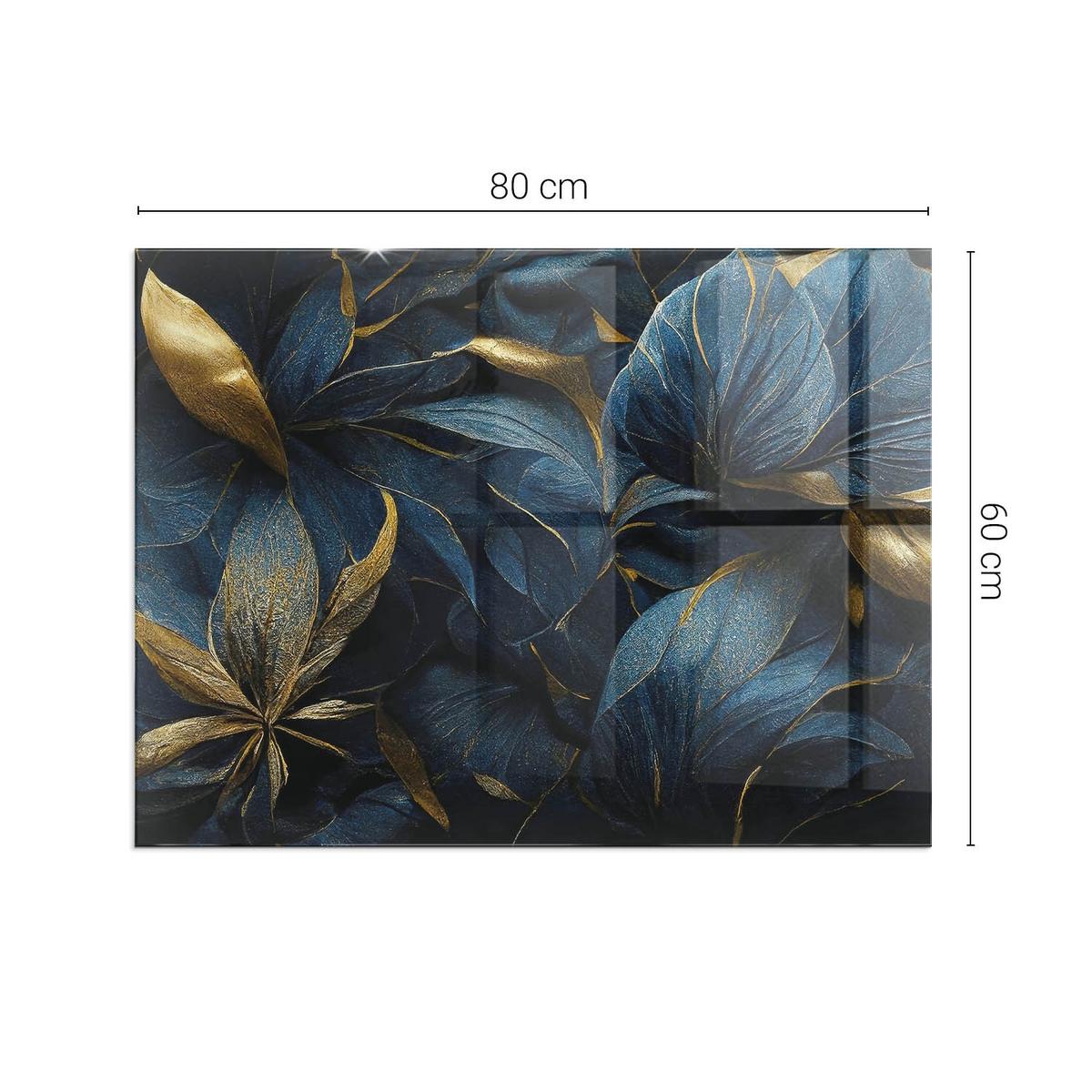GLASPLATTE für Kamin 80x60 cm - Dunkelblau, Glas (80/60/0.4cm) - TULUP