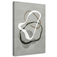 WANDBILD abstrakte graue boho linien - Grau, Textil (40/60cm) - Feeby