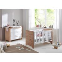 BABYZIMMER Set Marlon 2-tlg. - Weiß/Eiche Artisan, Holzwerkstoff (1/1/1cm) - arthur berndt