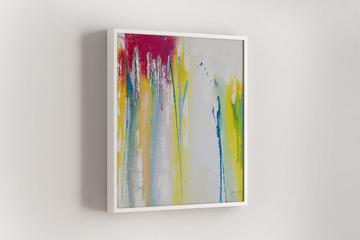 ACRYLBILD HANDGEMALT 50/50 cm - Multicolor, Holz/Textil (50/50cm) - KUNSTLOFT