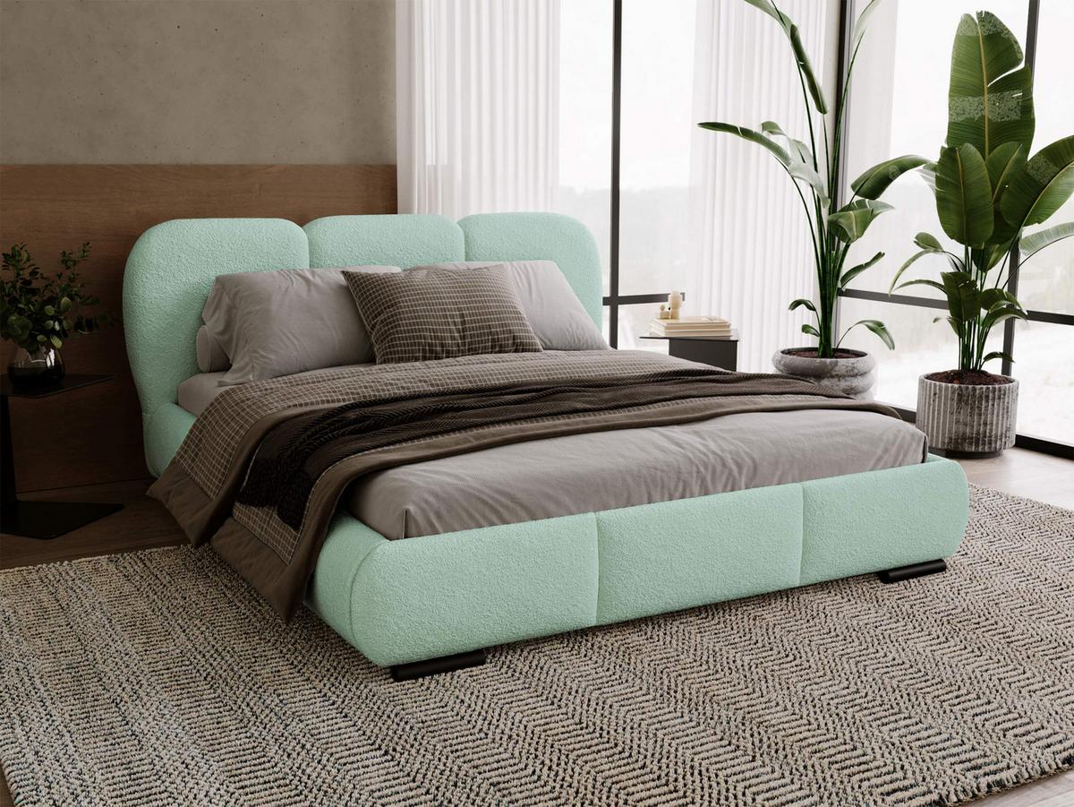 POLSTERBETT Rosa - Eichefarben/Schwarz, Holz/Textil (160/200cm) - MIRJAN24