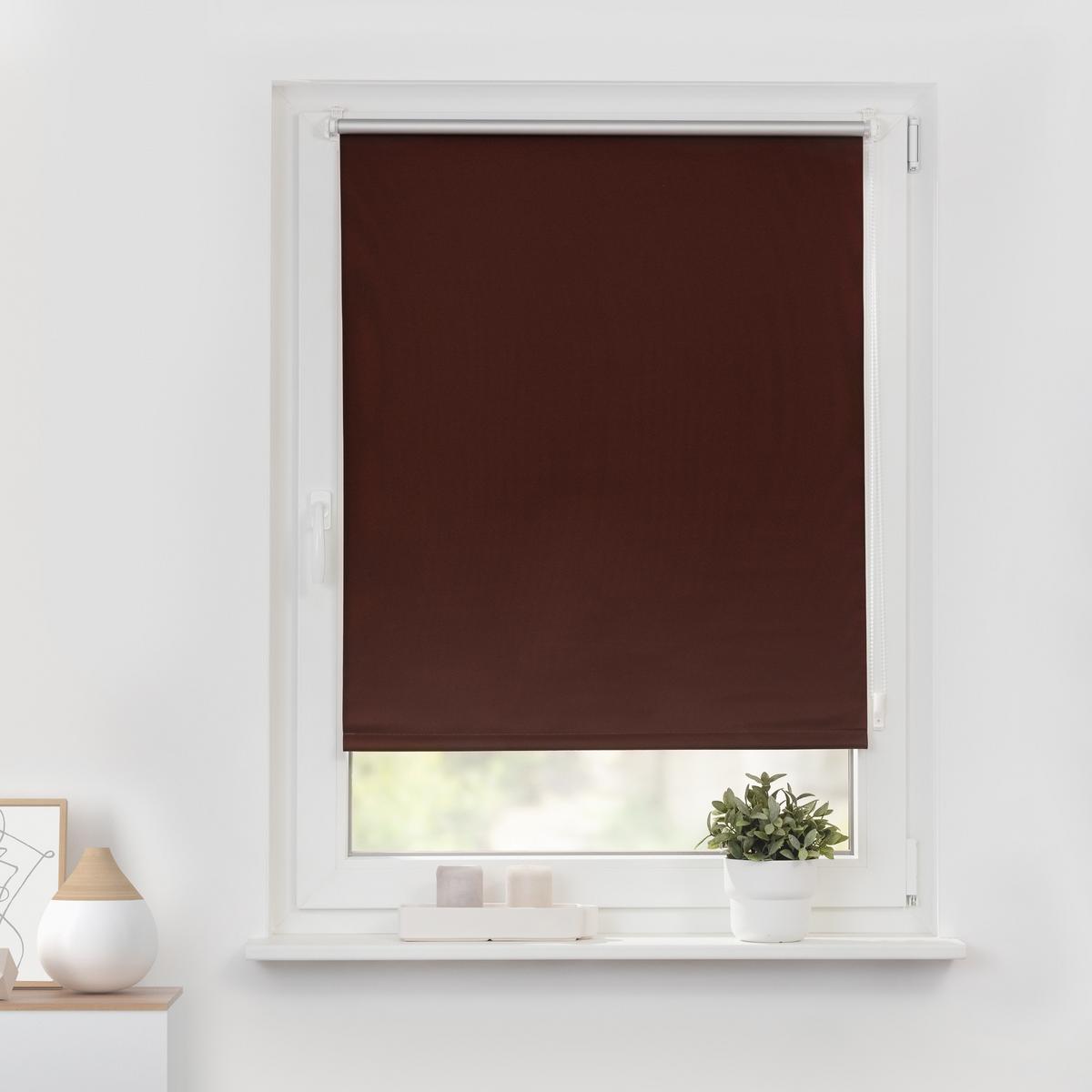 THERMO-ROLLO KLEMMFIX, OHNE BOHREN, VERDUNKELUNG - Braun, Kunststoff (70/150cm) - Lichtblick Original