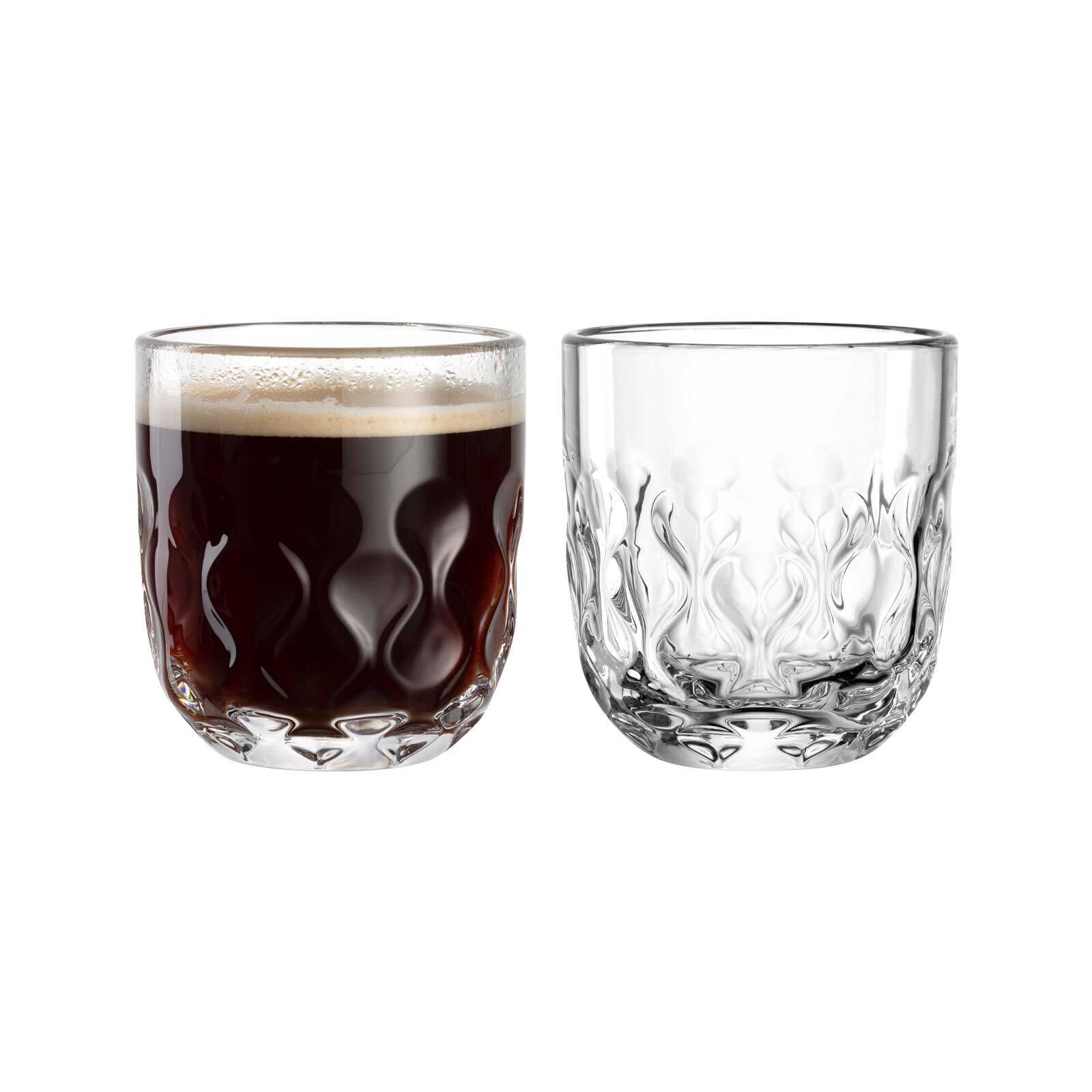 KAFFEEGLÄSER (2) Gocce transparent 220 ml 2er Set - Transparent, Glas (7.6/8.5/7.6cm) - Leonardo Living