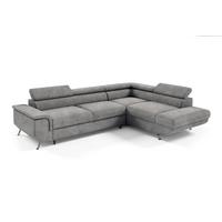 ECKSOFA Plato Mit Schlaffunktion - Dunkelgrau, Holzwerkstoff/Textil (202/268cm) - Fun Möbel