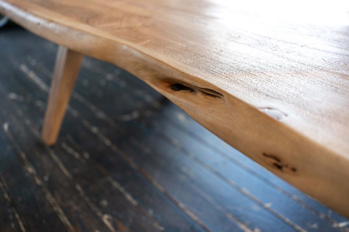 ESSTISCH MIT BAUMKANTE WOODY Braun Akazie - Schwarz/Braun, Akazienholz/Holz (100/240/78cm) - KAWOLA