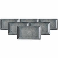 SERVIERPLATTEN Grana blau-grau 25 x 15 cm 6er Set - Blaugrau, Keramik (15/2/25cm) - Ritzenhoff Breker