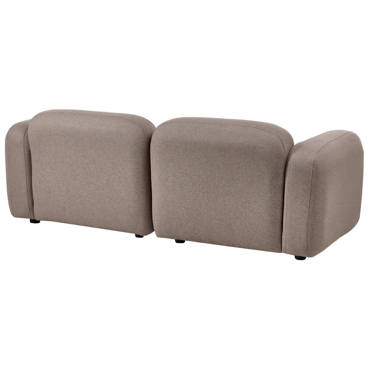 3-SITZER-SOFA Stoff Taupe Afoss - Taupe, Textil (195/71/94cm) - Beliani