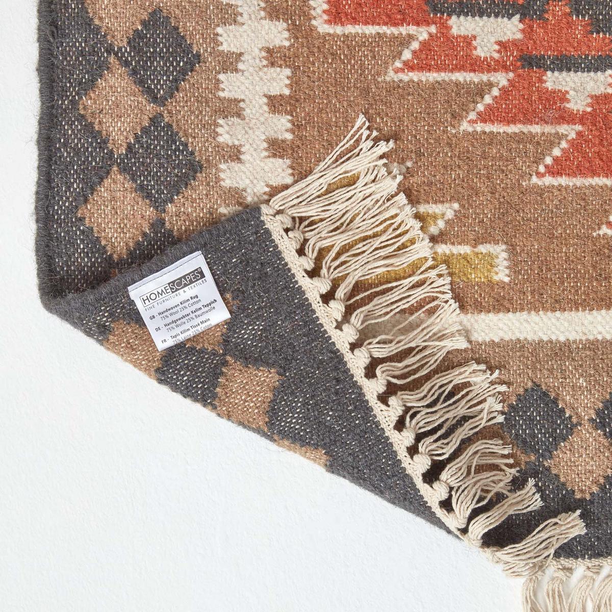 KELIM-TEPPICH Jaipur handgewebt 120/170 cm - Multicolor, Textil (120/170cm) - Homescapes