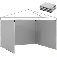 SEITENTEILE-FÜR-PAVILLON 3er Set Oxford-Gewebe Hellgrau - Hellgrau, Textil (200/1/300cm) - Outsunny
