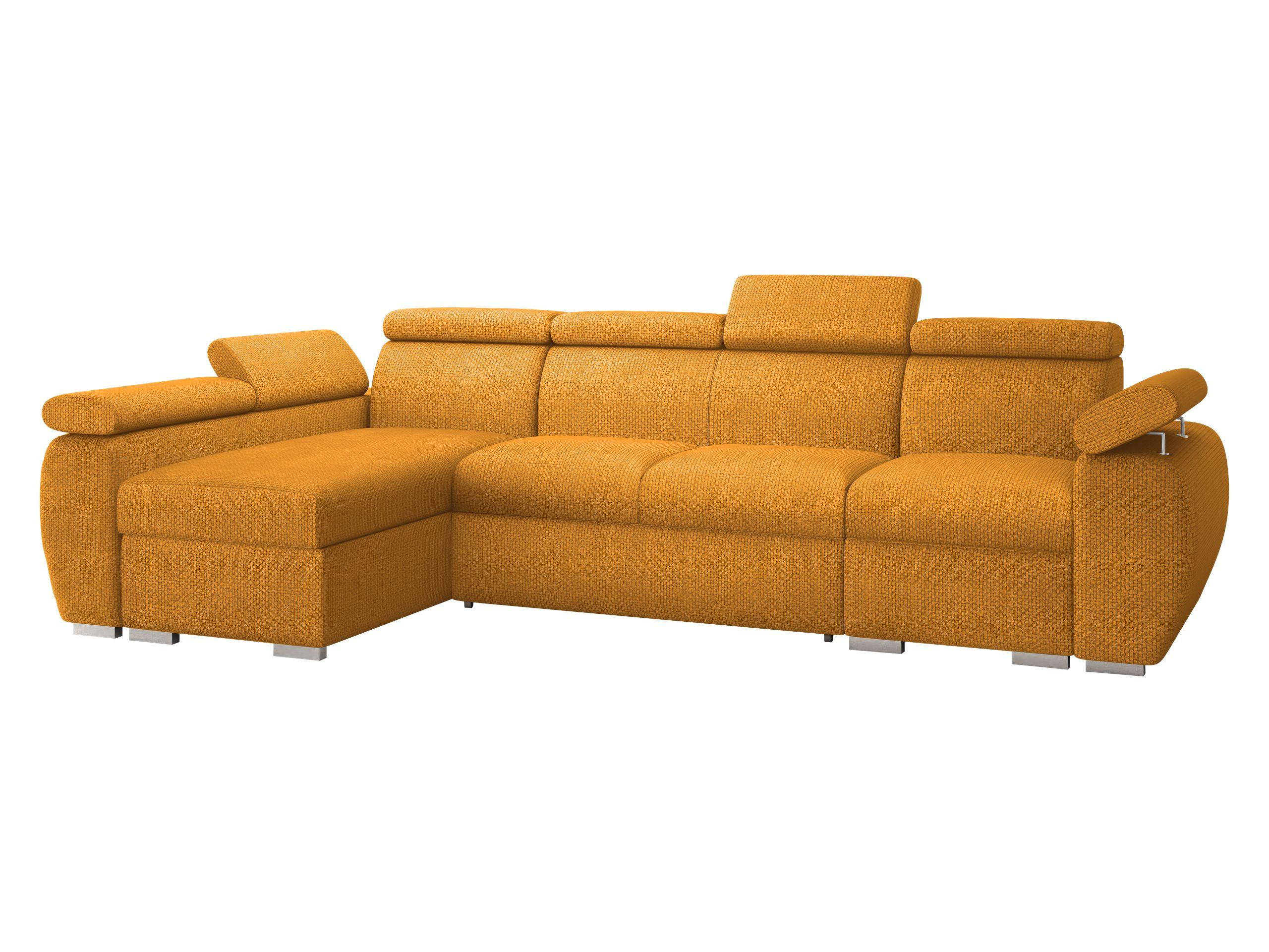 ECKSOFA Boston LCP, Seite: Links LCP+2R+1P(65) - Currygelb/Silberfarben, Holz/Textil (320/170cm) - MIRJAN24