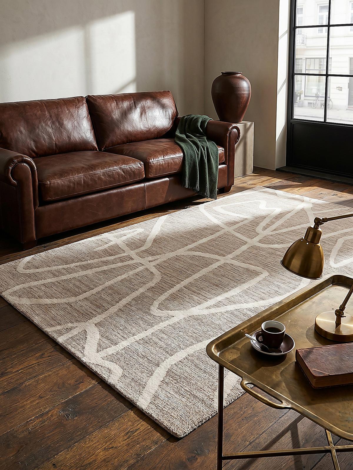 TEPPICH ARLEN, abstrakt, Taupe, 120 x 170 cm - Beige, Textil (170/120cm) - KADIMA DESIGN