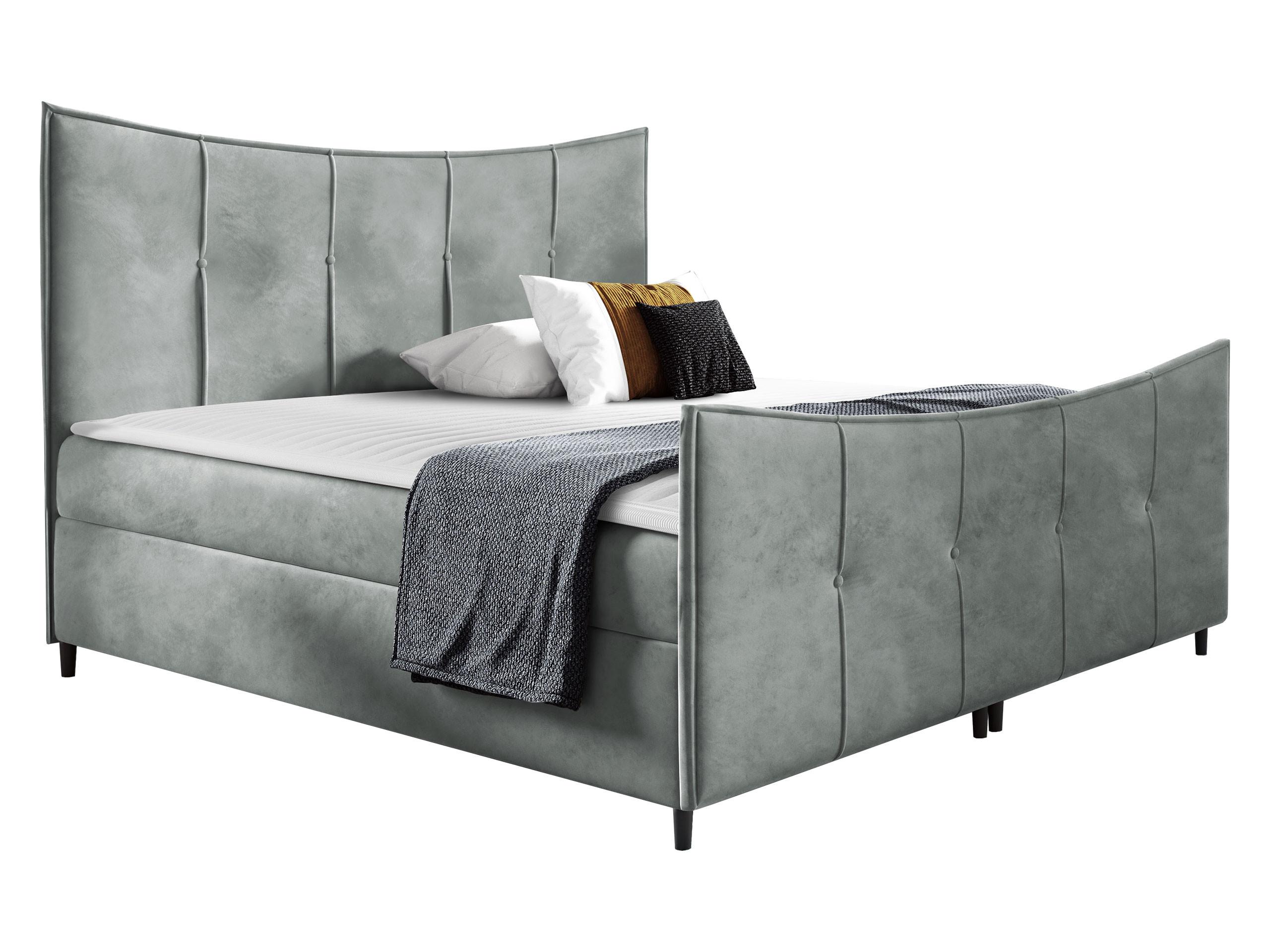 BOXBETT Bergamo Lux - H3 - Hellgrau, Holz (160/200cm) - MIRJAN24