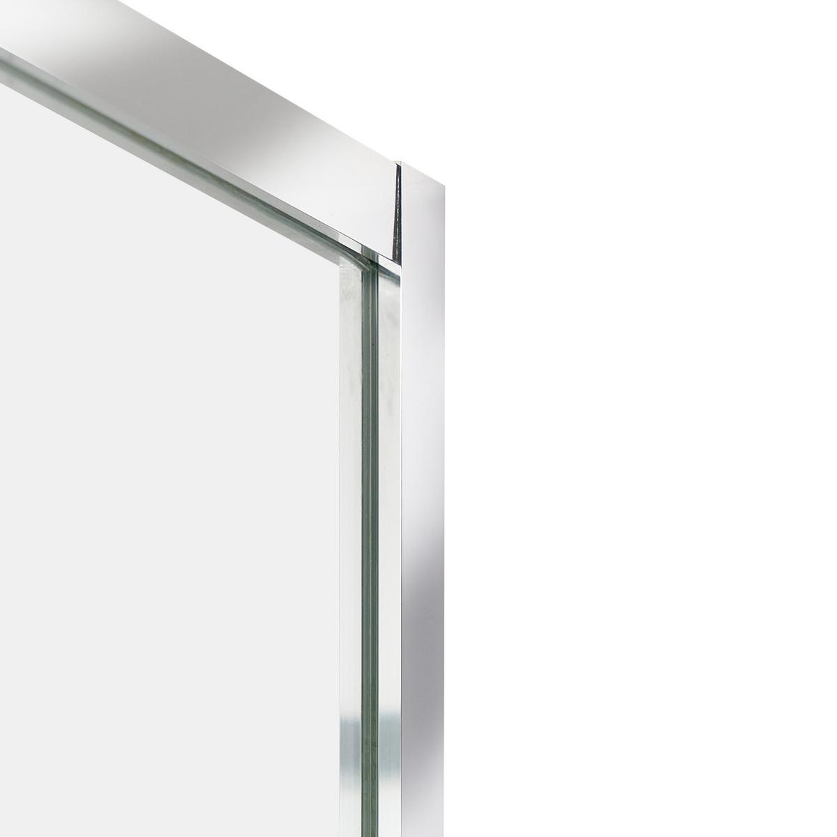DUSCHKABINE 80/80/185 cm Silber Tela - Transparent/Silberfarben, Glas (80/80/185cm) - Beliani