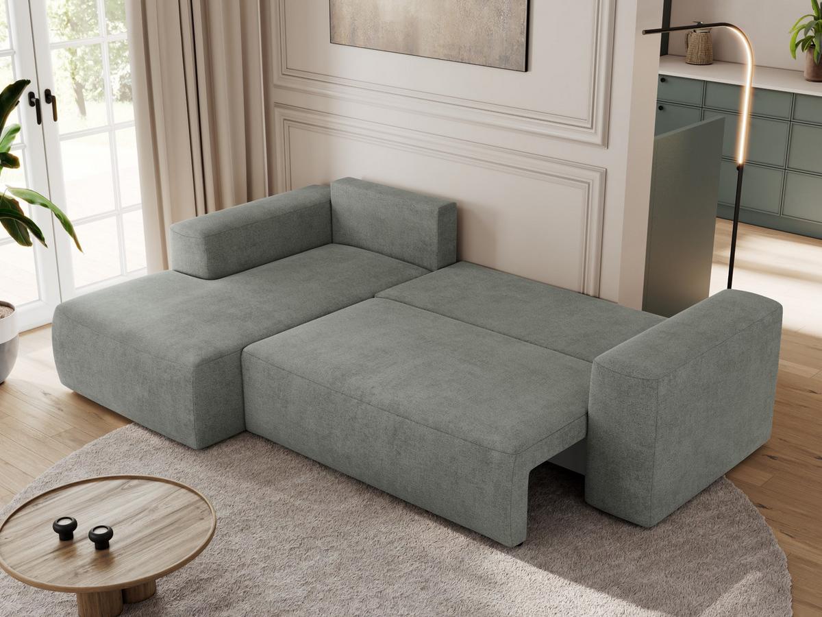 ECKSOFA TRENTINO L Grau Stukture - Links - Schwarz/Grau, Kunststoff/Textil (266/164cm) - MKS