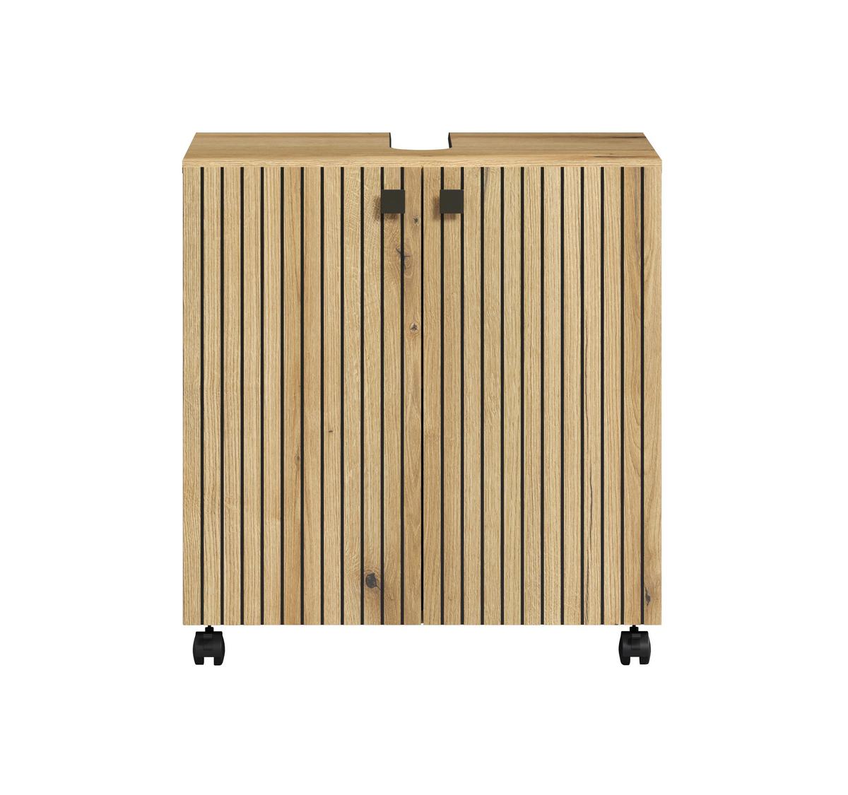 WASCHBECKENUNTERSCHRANK PureBliss Eiche Dekor - Eichefarben, Holzwerkstoff (60/64/42cm) - Trendteam