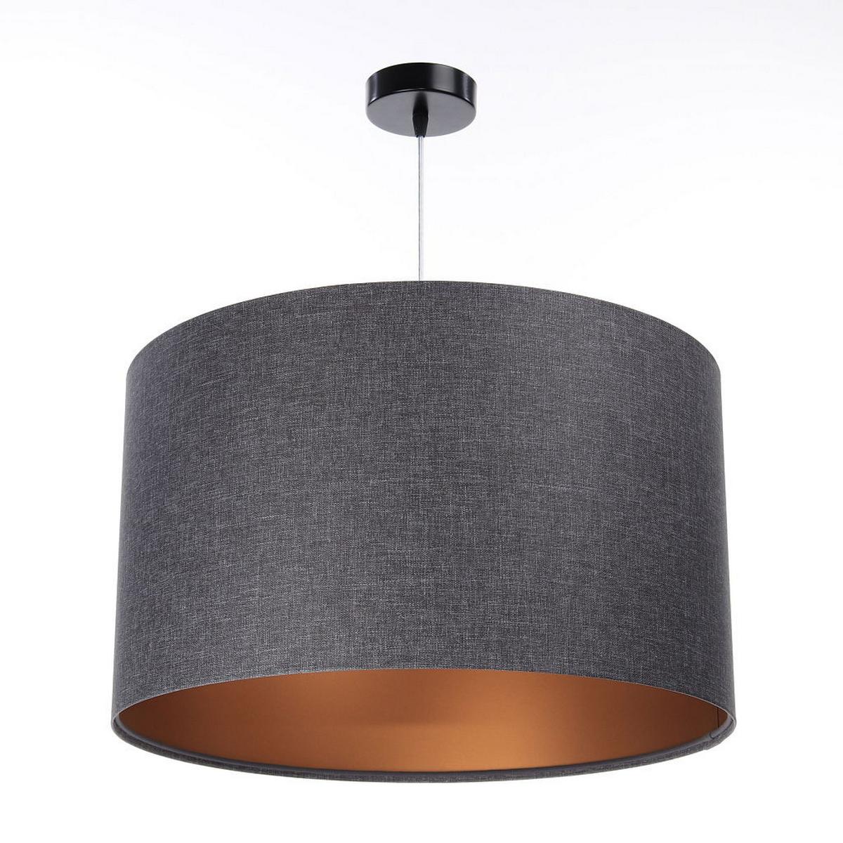HÄNGELEUCHTE Grau 40/25 cm - Grau/Kupferfarben, Kunststoff (40/0.5/25cm) - ONZENO