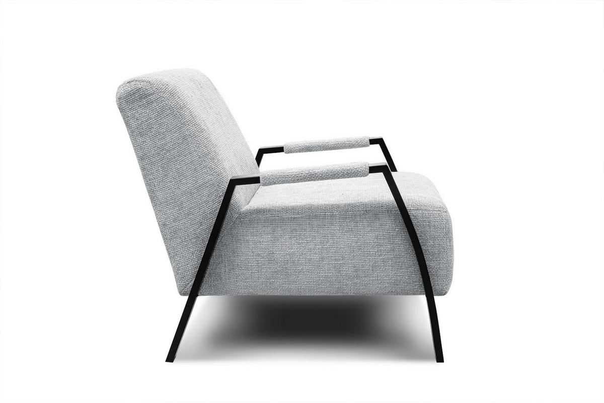 SESSEL KOBE, hellgrau - Hellgrau/Schwarz, Holz/Textil (72/76/90cm) - Wozimo