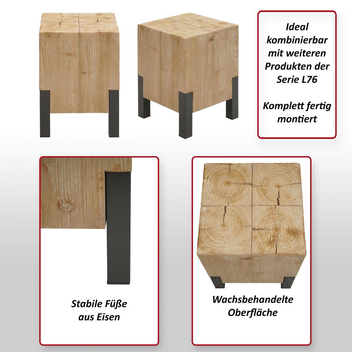 HOCKER Braun - Braun, Holz (32/46/32cm) - MCW
