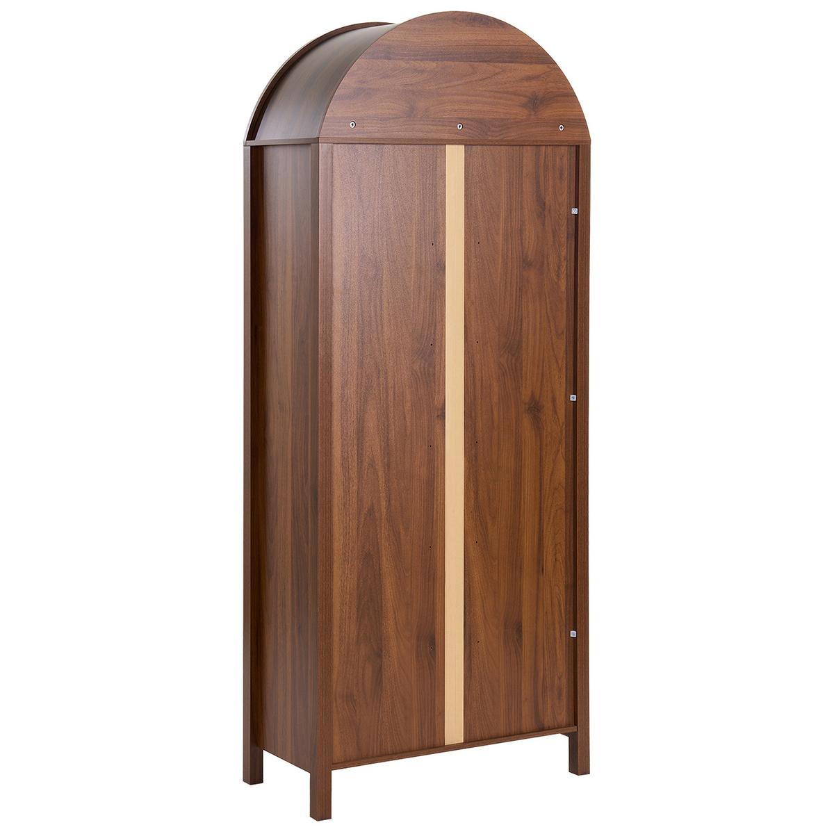 SCHUHSCHRANK Dunkelbraun Lambina - Braun, Holzwerkstoff (75/180/35cm) - Beliani