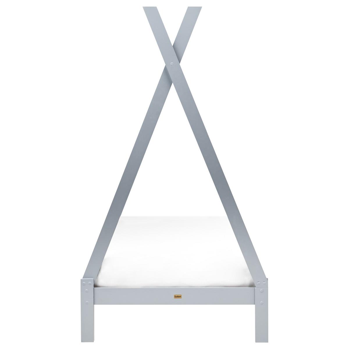 KINDERBETT 90x200 cm Grau Devay - Grau, Holz (90/200cm) - Beliani